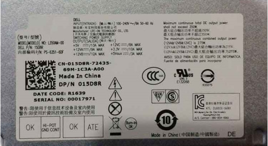 L350AM-00 Блок питания Dell 350W