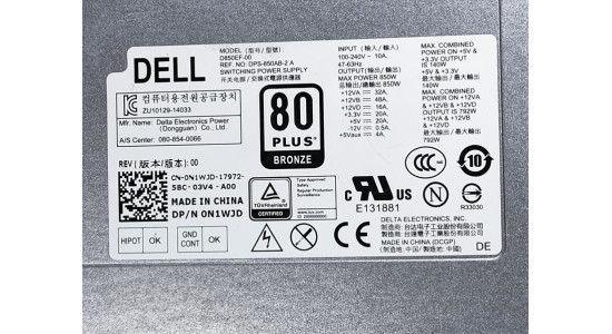 D850EF-01 Блок питания Dell 850W
