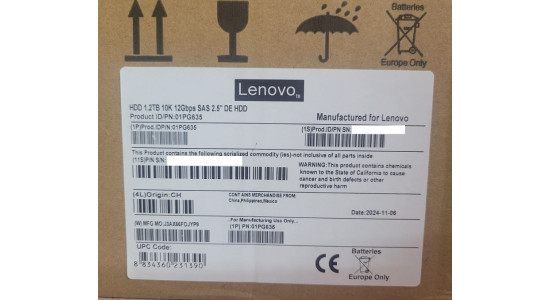 4XB7A14112 01PG635 Жесткий диск HDD Lenovo 1.2TB 12G 10K 2.5" SAS