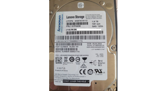 4XB7A14113 01PG636 Жесткий диск Lenovo HDD 1.8TB 12G 10K 2.5" SAS