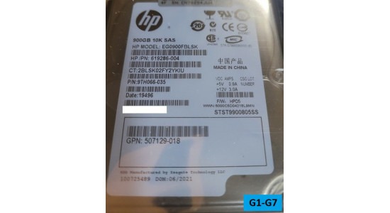 EG0900FBLSK 619463-001 Жесткий диск HP HDD 900GB 6G 10K 2.5" SAS DP ST