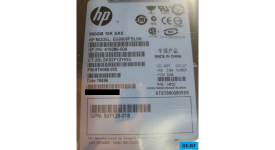 EG0900FBLSK 619286-004 Жесткий диск HP HDD 900GB 6G 10K 2.5" SAS SC