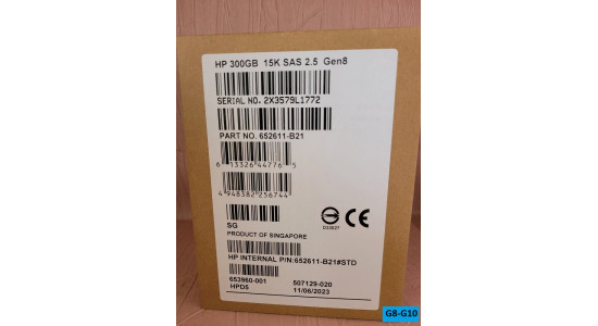 EH0300FCBVC 652625-002 Жесткий диск HP HDD 300GB 6G 15K 2.5" SAS SC