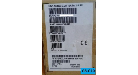 MM0500GBKAK 656107-001 Жесткий диск HP HDD 500GB 6G 7.2K 2.5" SATA MDL SC