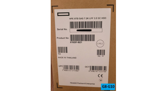 MB8000JFECQ 819199-001 Жесткий диск HP HDD 8TB 12G 7.2K 3.5" SAS 512e MDL DS SC
