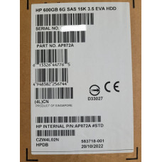 AP872A 583718-001 Жесткий диск HP для EVA HDD 600GB 6G 15K 3.5" SAS