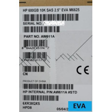 AW611A 613922-001 Жесткий диск HP для EVA HDD 600GB 6G 10K 2.5" SAS DP