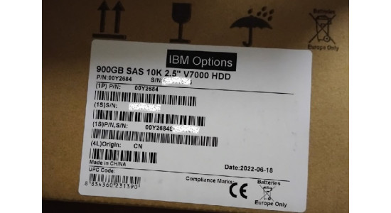 00Y2684 Жесткий диск IBM HDD 900GB 6G 10K 2.5" SAS