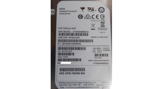 ST6000NM0034 Жесткий диск Seagate HDD 6TB 12G 7.2K 3.5" SAS ST6000NM0034 Жесткий диск Seagate HDD 6TB 12G 7.2K 3.5" SAS