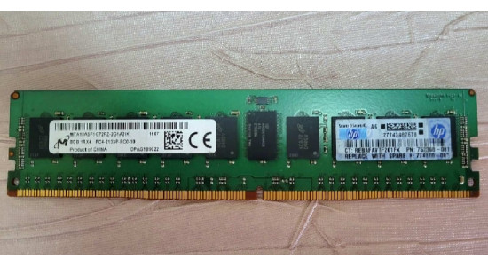 MTA18ASF1G72PZ-2G1 Серверная оперативная память Micron 8GB DDR4-2133 Reg ECC